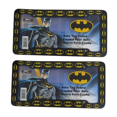 Brand New 2pcs Batman Classic Logo Car Truck Plastic License Plate Frames Set - Изображение 1 из 2