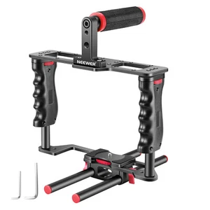 Neewer Film Making Camera Video Cage Kit Top Handle Grip Shoe Mount Shoe Mount - Picture 1 of 7