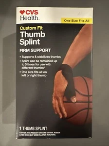 CVS Health NIB One Size Fits all Firm Support Thumb Splint Custom Fit - Picture 1 of 5