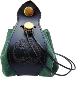 Schwarz & Grün Celtic Tree DND Geschenke Würfel Tasche - Tablett mit Kordelzug & Knopf Gen - Bild 1 von 5