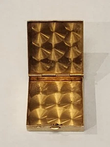 Vintage Brass Pill Box Trinket Customizable Ring Bearer Box Collectible - Picture 1 of 11