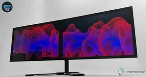 Dual 24" PC Monitor Bundle 2x24" FULL HD VGA DVI DP + Dual Stand GRADE B - Picture 1 of 13