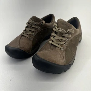 Keen Womens Presidio Leather Oxford Lace Up Sneaker Cascade Shitake Brown Size 8 - Picture 1 of 8