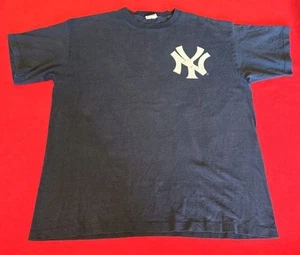 Vintage Single Stitch T Shirt MLB XL 90's USA Made New York Yankees Baseball - Picture 1 of 12