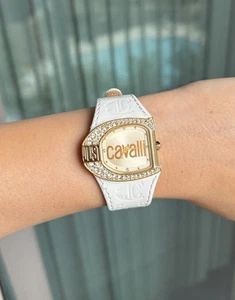 Just Cavalli Gold Plated Stainless Steel JC Logo Damen Armbanduhr 35mm Weiß " - Bild 1 von 10