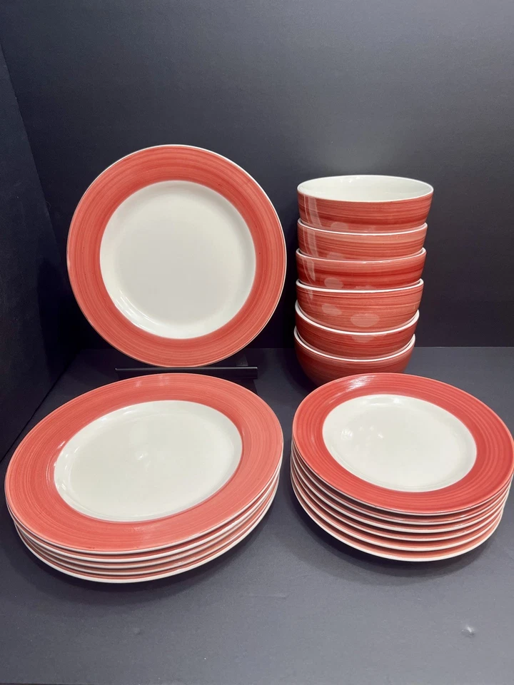18 Pc Set-JCPenney Home Collection Dinner(6)Salad Plate(6) & Cereal Bowl(6)-EUC - Image 1 of 4
