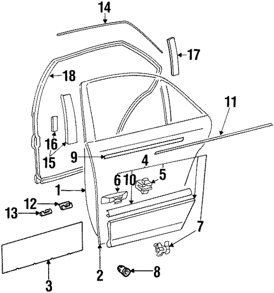 Genuine Mercedes-Benz Belt Molding 140-690-41-80 - Image 1 of 1