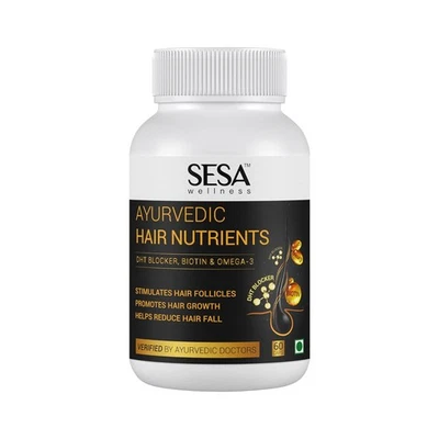 Sesa DHT Blocker Ayurvedische Haarnährstoffe Vitamine | 60 Kapseln. - Bild 1 von 4