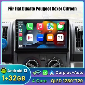 32GB Für Fiat Ducato 2006-2023 DAB+ Android 14 Autoradio Navi Apple CarPlay Kam - Bild 1 von 14