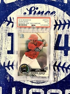 2018 Bowman Scouts Top 100 Chrome RC Juan Soto BTP44 Nationals Padres