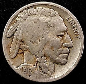 1917 S Büffelnickel! Nur 4.193.000 geprägt! - Bild 1 von 4