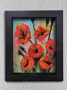 Flower Painting In Oil 9 X 7" On Canvas - Picture 1 of 3