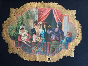 WC Bevan Malaga Spain balcony serenade Victorian advertising chromolithograph - Picture 1 of 18