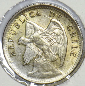 Chile 1919 10 Centavos Condor animal 291200 combine shipping - Picture 1 of 2