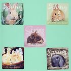 10 Rachael Hale Spring Fuzzies Large Stickers - Party Favors - Bunny Rabbit