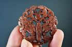 Delicate Chinese Old Jade Carved *Dragon Phoenix bButterfly* Pendant B70