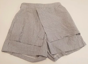 Nana Judy Size Small Stripe Zip Up Layered Shorts with Strap - COTTON - Picture 1 of 11