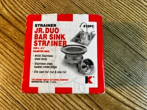 Jr. Duo Bar Sink Strainer 2-2 1/2" No 878PC Plumb Pak Corporation Stainless - Picture 1 of 4