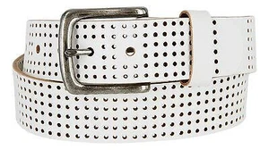 Perforated Belt 100% Genuine Leather Casual Men's Golf Belt 1-1/2" Wide - Picture 1 of 3