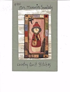 Country Quilt Stitches #401, Mrs. Memories Snowlady Wallhanging - Picture 1 of 1