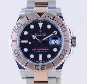 Rolex Uhr Yacht-Master 40 Stahl Everosé Gold black Dial B+P LC100 Yachtmaster - Bild 1 von 16