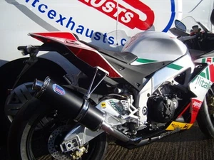 Aprilia RSV4 schwarz oval Straßenzulassung Performance Motorrad Auspuff, Rohr, Dose - Bild 1 von 3