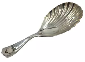 Carrito de té de plata maciza vintage cuchara con forma de carcasa cuenco terminal nariz de perro BW/A/LNP - Imagen 1 de 7