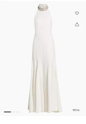 Vestido longo branco Stella McCartney usado por Sofia Richie no baile do Met (vestido)  - Imagem 1 de 4