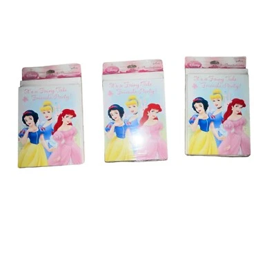 NIP Hallmark Disney Princess Birthday Party Invitations 3 Packs Snow White Ariel - Image 1 of 3