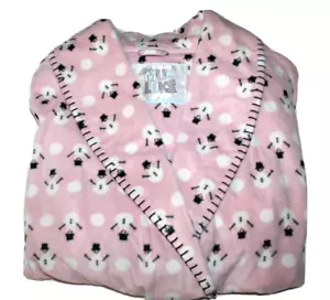 Muk Luks Flannel Snowman Robe, Pink XL - Picture 1 of 5