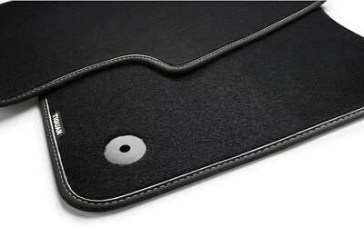 VW Tiguan MK2 Carpet Floor Mats Set Front Black Luxury GENUINE ACCESSORY - Image 1 of 4