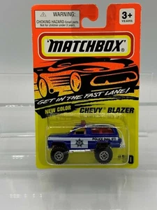 Police Die Cast NOC 1994 Matchbox Police Chevrolet Chevy Blazer #50 - Foto 1 di 2