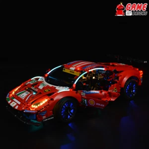 Light Kit for Ferrari 488 GTE AF Corse #51 Compatible with LEGO 42125 (Remote) - Picture 1 of 12