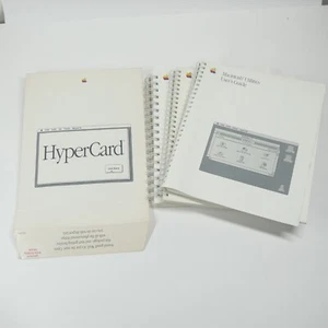 Apple HyperCard 1989 Ver. 1.2.5 Vintage Software Floppy Disks w/Manuals - Afbeelding 1 van 9