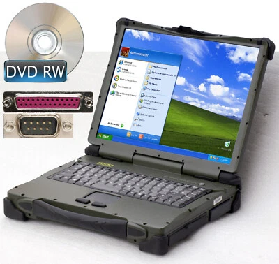 Rugged Notebook Roda 320GB Windows XP RS-232 LPT PCMCIA Firewire Bundeswehr RO2 - Image 1 of 4