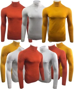 Para Hombre Reino Unido Cadenastore Cuello Alto Rollo Tortuga Cuello Premium Tejido Jumper Polo 784 - Imagen 1 de 18