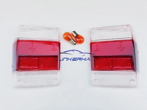 CLEAR/RED Vauxhall Chevette Estate Opel Kadett Caravan Rear Lights Lenses - Picture 1 of 4
