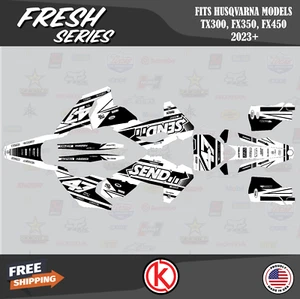 Graphics Kit for Husqvarna TX300 FX350 FX450 (2023+) Fresh Series - White - Bild 1 von 6
