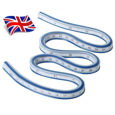 60cm Flexible Curve Ruler Drawing Measurement Bendable Measure Drafting Plastic - Image 1 of 4