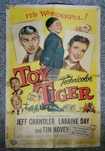 Póster original de 1 hoja Toy Tiger 1956 Chandler David Janssen Hopper Laraine Day - Imagen 1 de 2