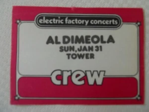 Al Dimeola- January 31, 1982 - Crew Pass - Tower Theater Upper Darby PA - Picture 1 of 1