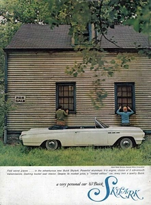 1963 Buick Skylark Convertible "Find Secret Places" Original Color Print Ad - Picture 1 of 1