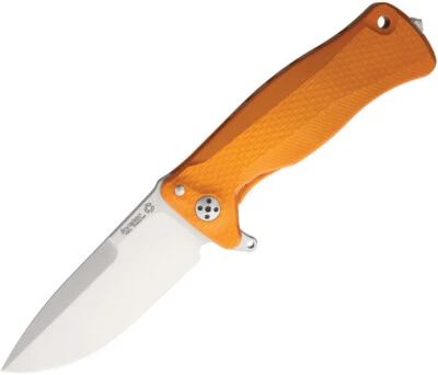 Lion Steel SR11 Satin Orange Sleipner Framelock Folding Pocket Knife SR11AOS - Imagem 1 de 2