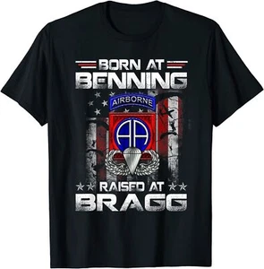 Camiseta Born At Ft Benning Raised Fort Bragg Airborne, Día de los Veteranos S-5XL - Imagen 1 de 2