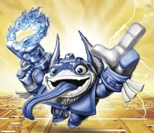 Skylanders Superchargers Power Blue Trigger Happy NFC Card FREE SHIPPING - Picture 1 of 4