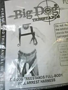 Big Dog Treestands Full-Body Fall Arrest Harness ~ BDH-2000s BDH2001s ~ NEW - Picture 1 of 5
