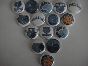 15 Memphis Grizzlies botones de espalda plana o alfiler insignias cabujones embellecer imanes - Imagen 1 de 5