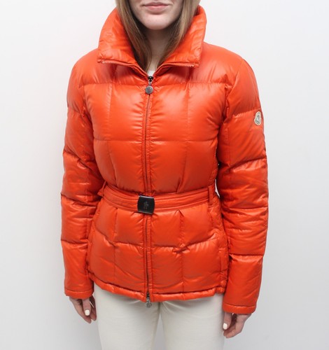 Giacca Tampone Donna Vintage MONCLER Trapuntata Zip Intera Arancione 1 ~S M RARA