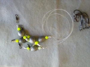 5 Pcs. Bottom Fishing Drum Carolina Rigs 3/4oz 4/0 VMC Circle Hook Catfish Rig - Picture 1 of 2