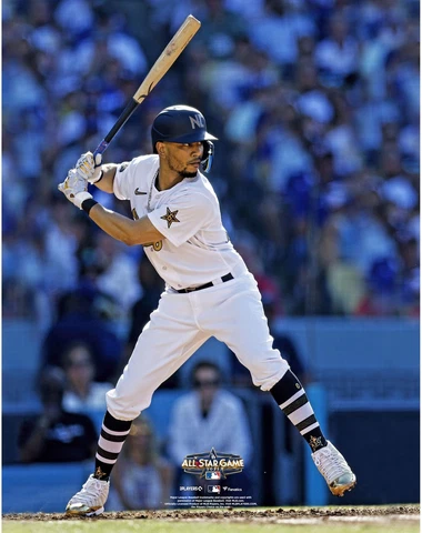 Mookie Betts Los Angeles Dodgers Unsigned Bats in All-Star White Cover